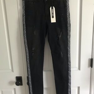 Cain and Abel Skinny Fit Black Jeans